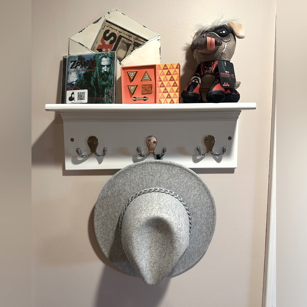 CC Brand Gray Fedora Hat w Chain Detail